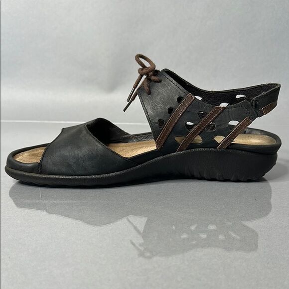 Naot Black and Brown Women's Sandals | size 39 | (1520) - Picture 7 of 12